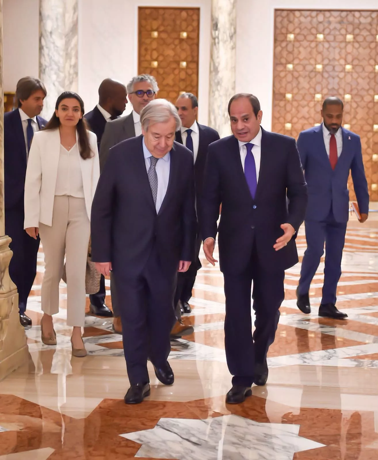 الرئيس السيسي يستقبل سكرتير عام الأمم المتحدة