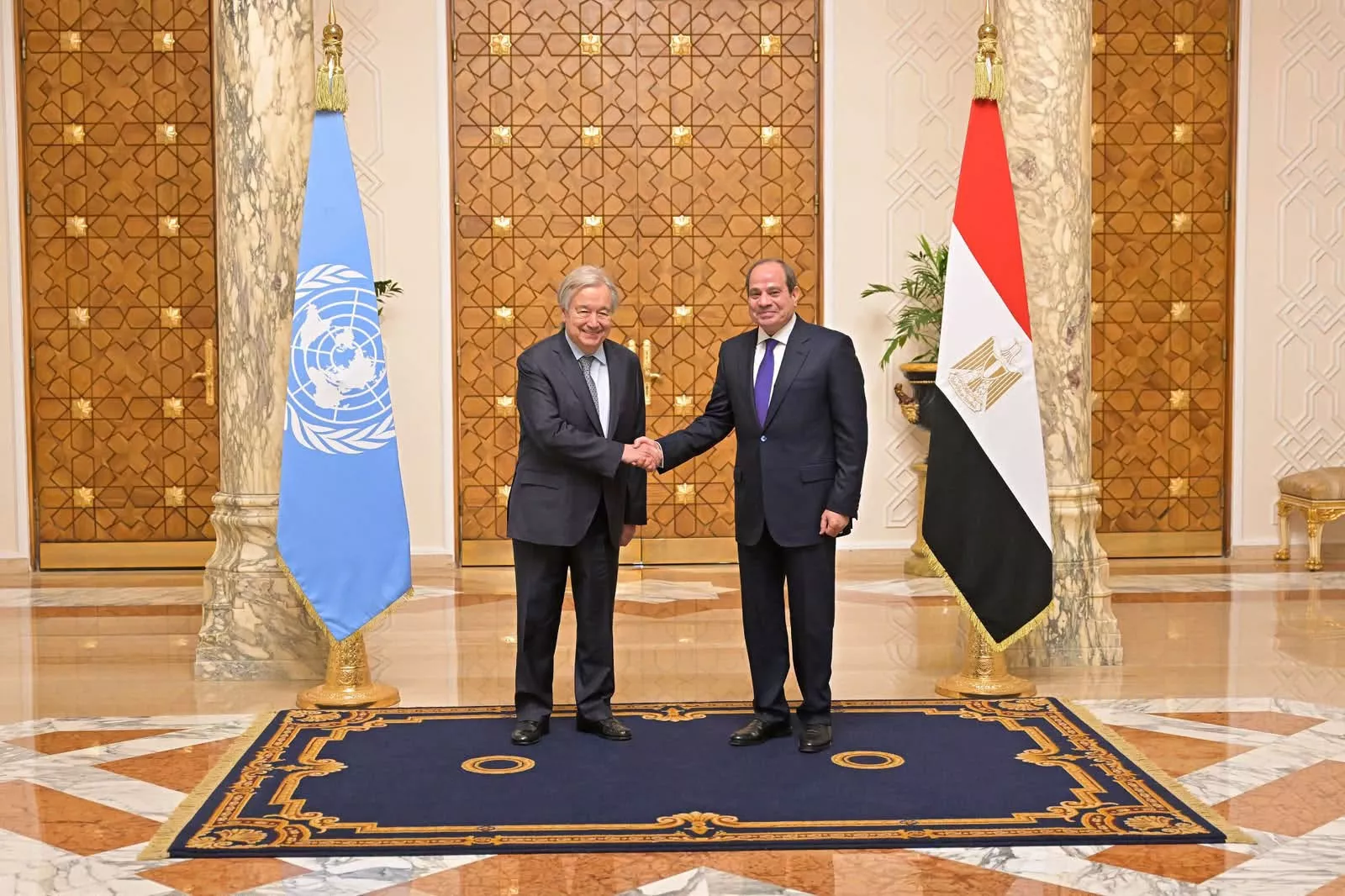 الرئيس السيسي يستقبل سكرتير عام الأمم المتحدة