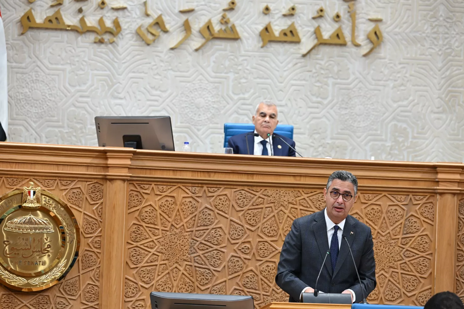وزير التموين أمام الجلسة العامة بمجلس الشيوخ