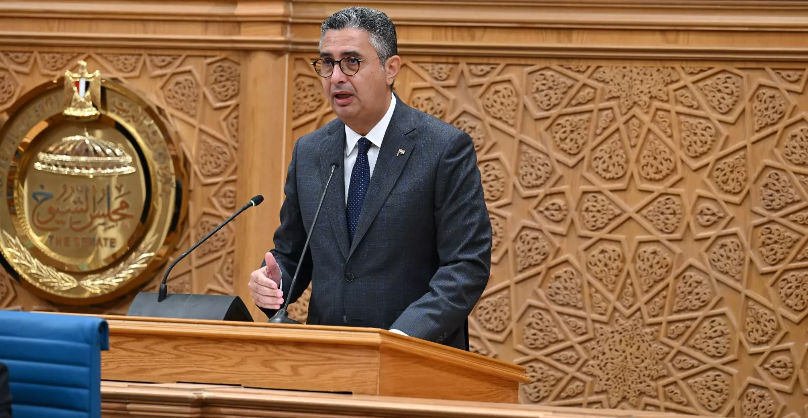 وزير التموين أمام الجلسة العامة بمجلس الشيوخ