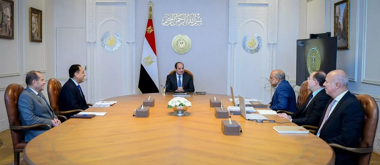 الرئيس السيسي يجتمع مع وزيرى الكهرباء والمالية