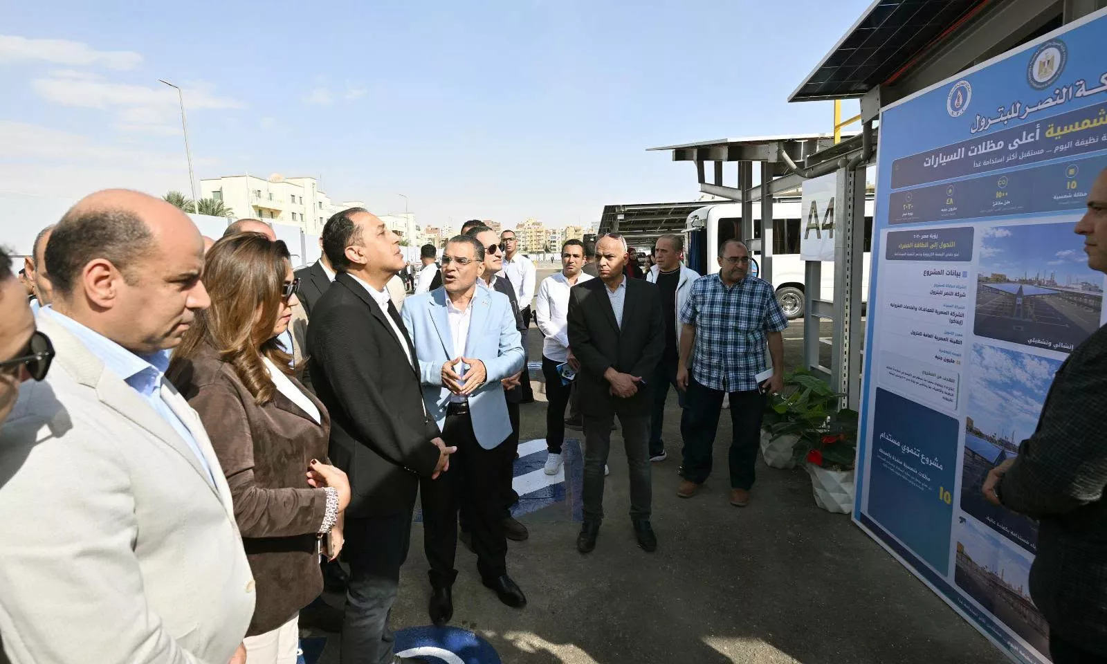 مدبولي يفتتح مشروع محطة الطاقة الشمسية بشركة النصر للبترول