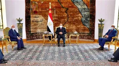 السيسى يستقبل رئيس مجلس النواب الليبى والمشير خليفة حفتر