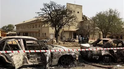 ارتفاع حصيلة تفجيرات استهدفت كنيسة ومسجدا إلى 50 قتيلاً فى نيجيريا