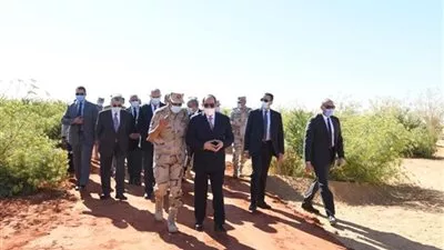 السيسي يتفقد منطقة توشكي بأسوان ويشهد بدء موسم حصاد القمح
