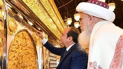 الرئيس السيسى يفتتح مسجد «سيدنا الحسين» بعد أعمال التجديد
