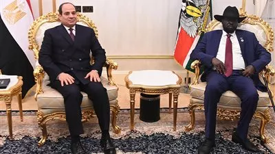 السيسى يعقد جلسة مباحثات موسعة مع رئيس جنوب السودان فى جوبا