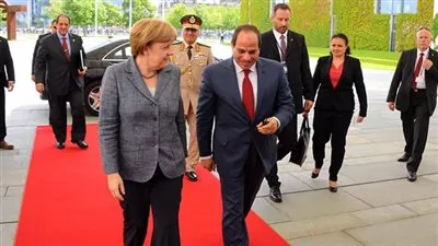 السيسي يستقبل أنجيلا ميركل بقصر الاتحادية اليوم