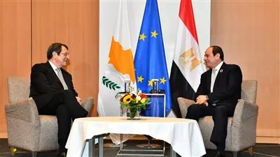 السيسي يبحث مع رئيس قبرص سبل تعزيز العلاقات الثنائية بين البلدين