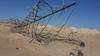 انفجار 3 قنابل بأحد أبراج الضغط العالي وانقطاع الكهرباء في عدة مناطق بأسوان